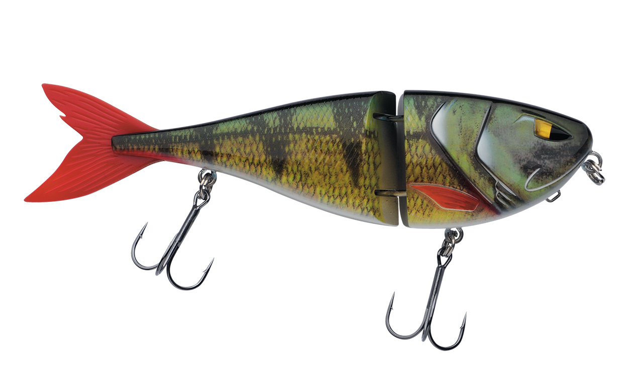 Slow Sinking Glide Bait with Fusion 19 Treble Hooks Aggressive 'S' Action with extreme Loud Rattle Berkley Zilla Jointed Glider Pike Fishing Lure Lead Free